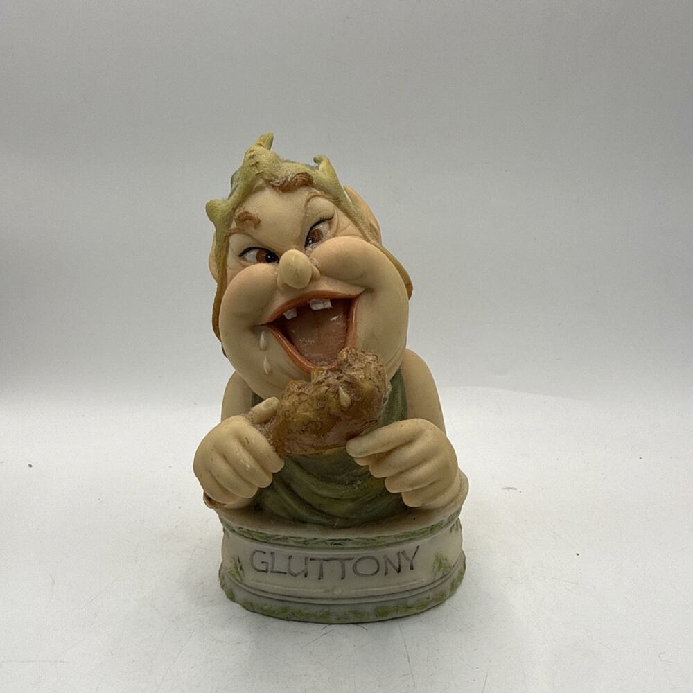 Veronese Collection Seven 7 Deadly Sins GLUTTONY Elves Elf Figure Statue Food *